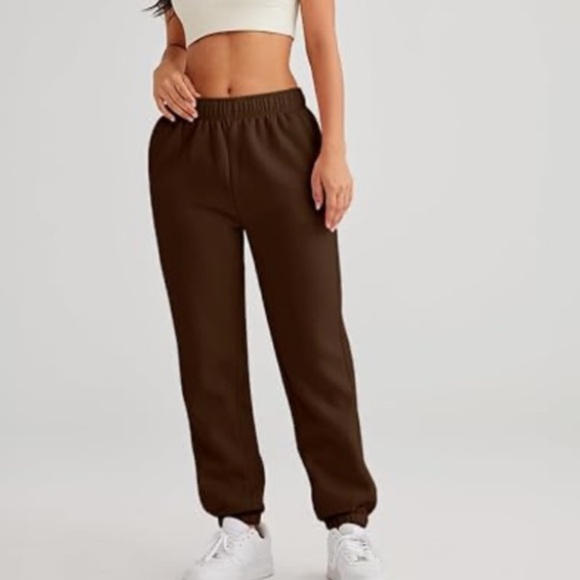 Pants - Women's Brown Fleece Joggers
